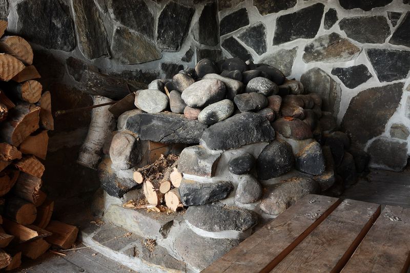 A smoke sauna stove in Utsjoki, Finland